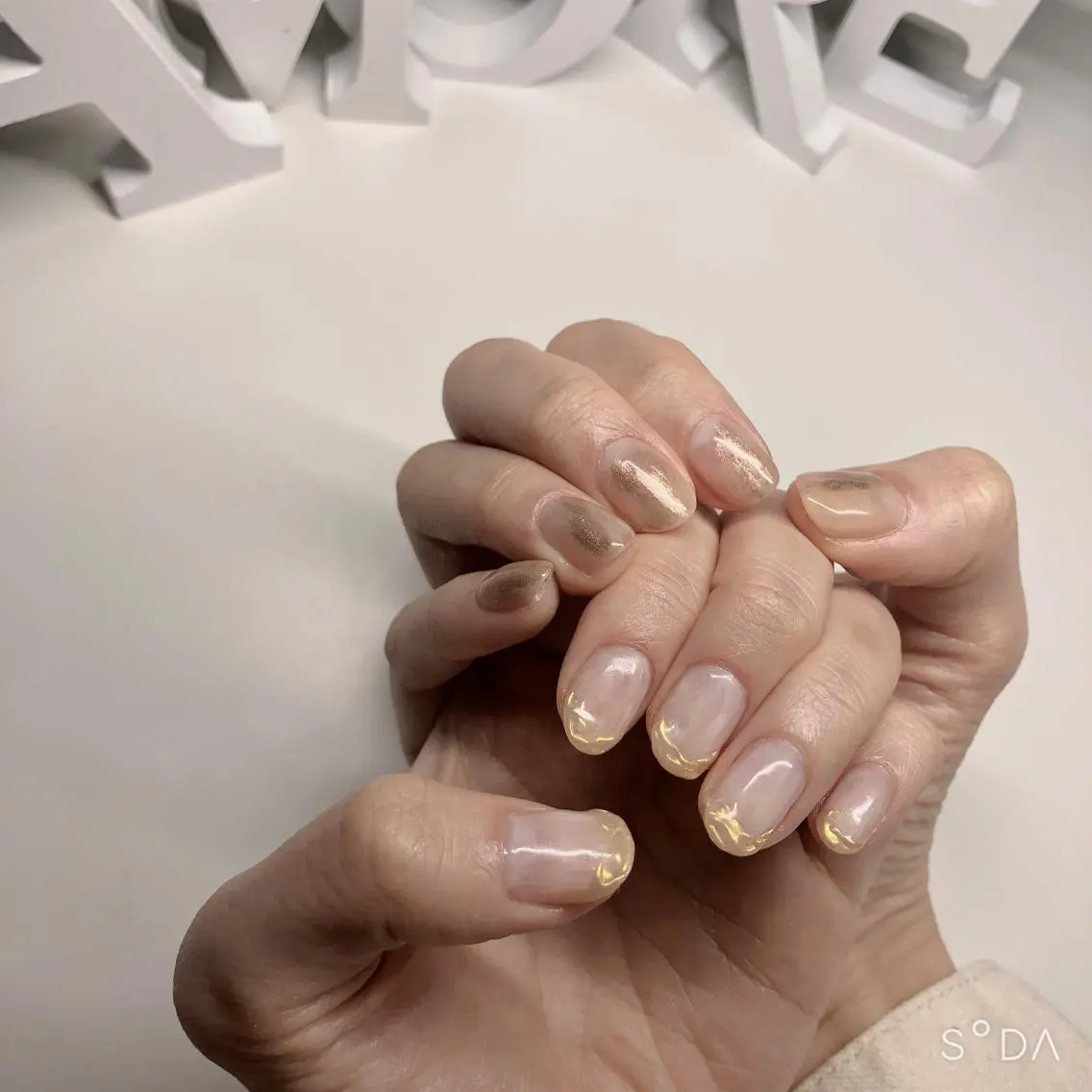 ネイル クリアネイル ジェルネイル ミラーネイル ニュアンスネイル You kyehwaのネイルデザイン