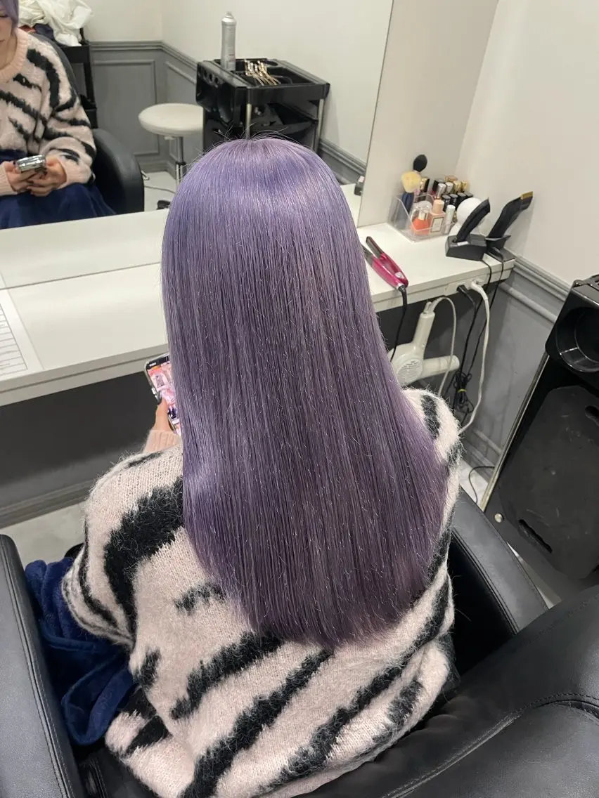 ロング カラー カット ヘアカラー トリートメント 🎀tomoka🎀 髪質改善/ハイトーンのヘアスタイル