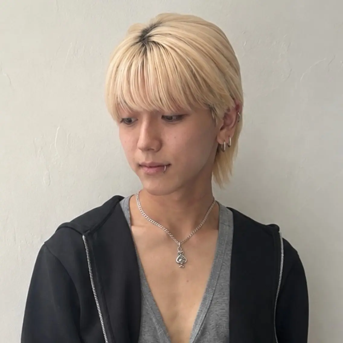 ミディアム カラー カット ヘアカラー 駒沢 聡のヘアスタイル