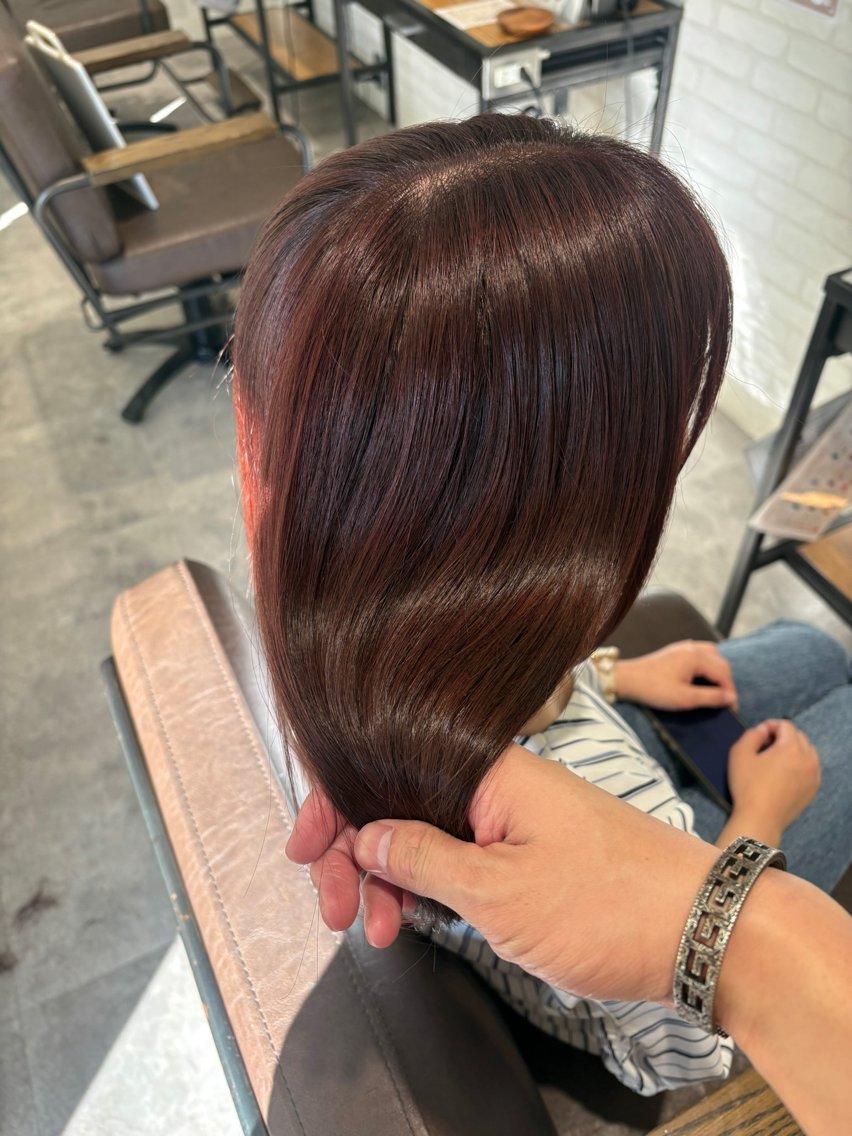 セミロング カラー ブラウンカラー ピンクカラー ピンクブラウン 11/4水曜限定 ハイレート坂戸のヘアスタイル