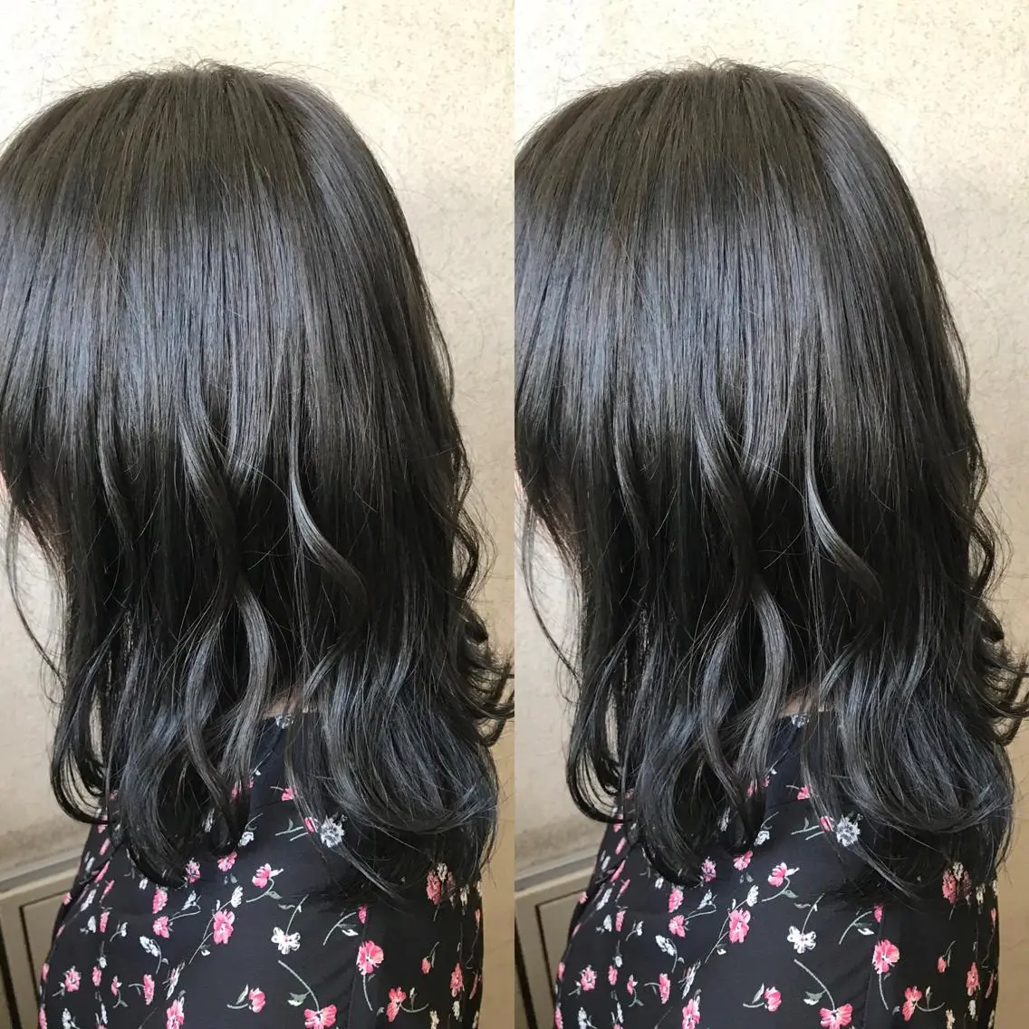 ミディアム カラー 小栗 麻衣のヘアスタイル