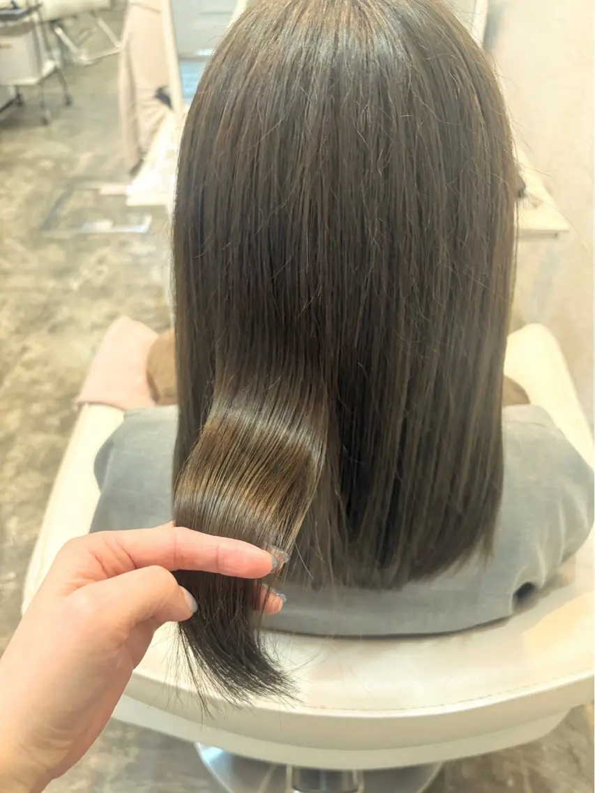 ミディアム 縮毛矯正 髙原菖💎 縮毛矯正モデル募集中のヘアスタイル