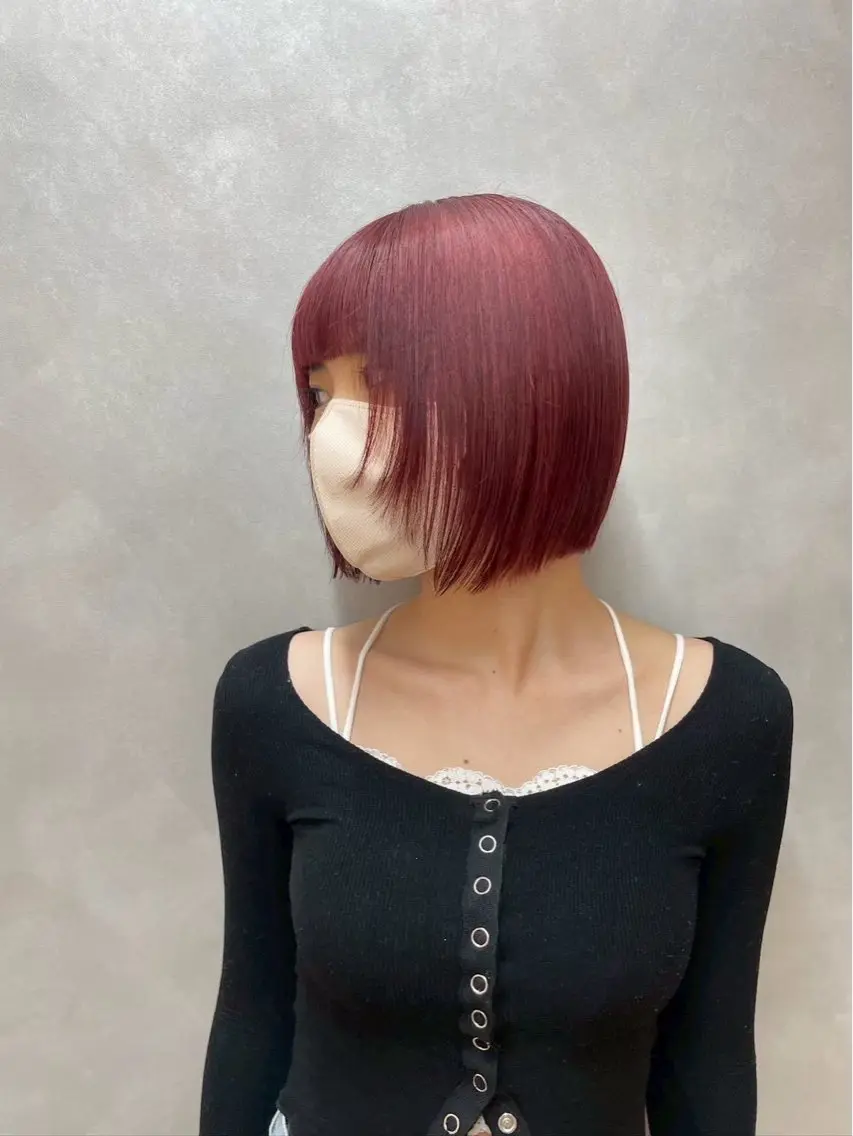ミディアム カラー カット ヘアカラー トリートメント three_ ナオキのヘアスタイル