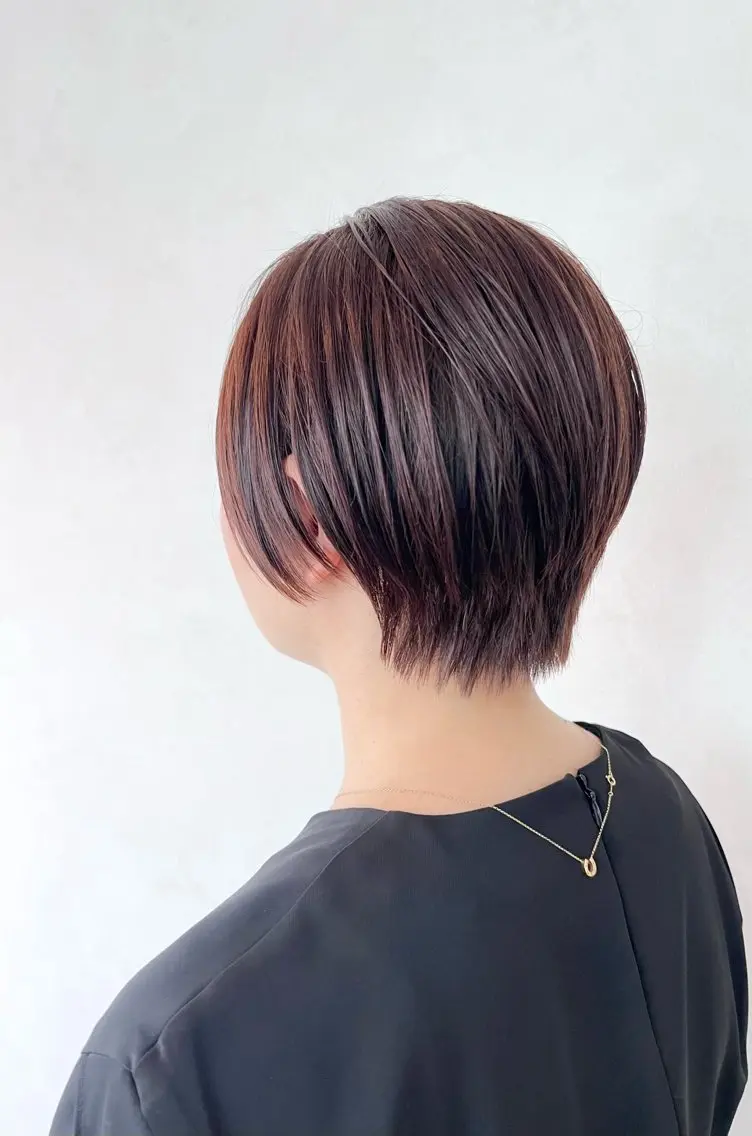 ショート ショートヘア 恵比寿/縮毛矯正 /メンズレディースのヘアスタイル