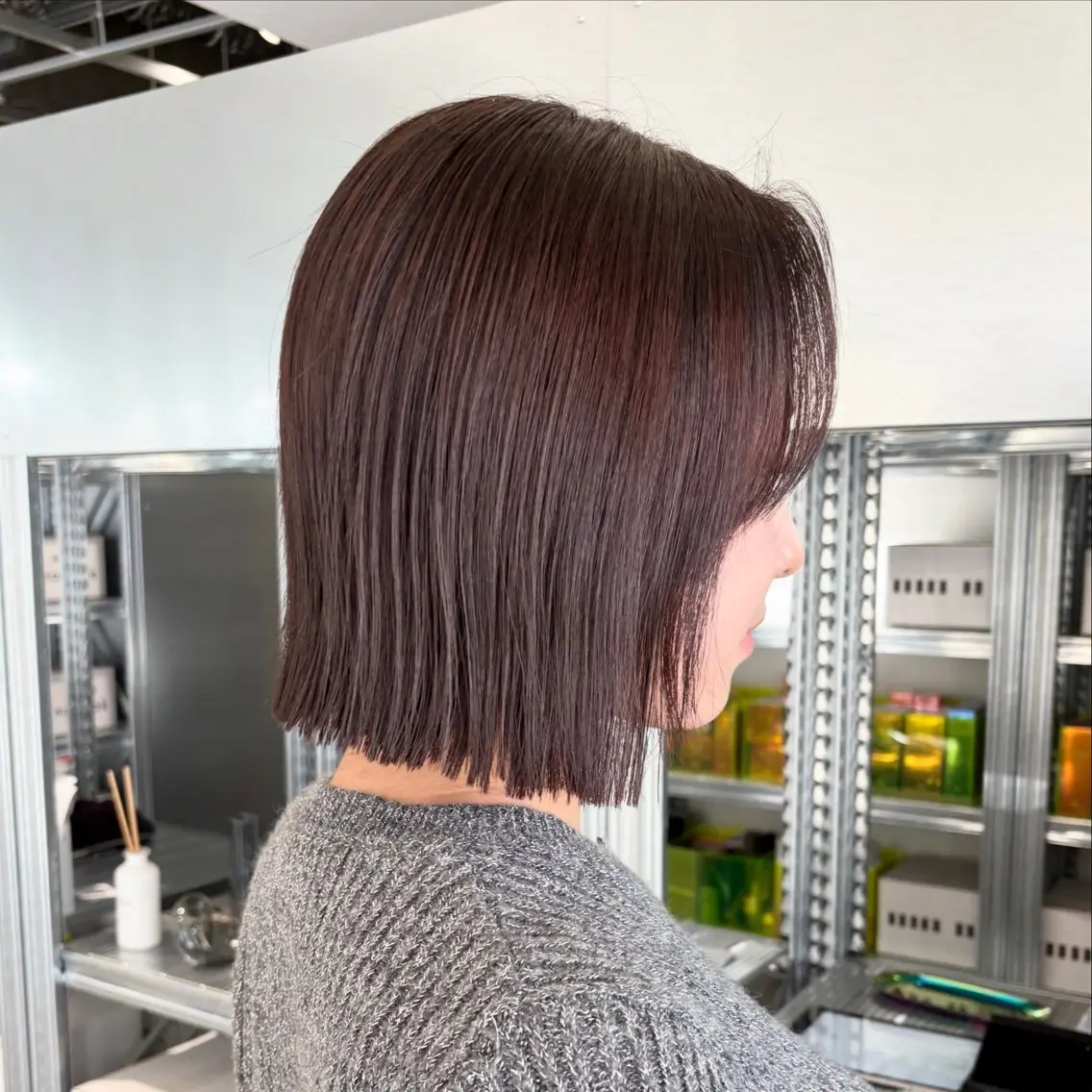 ショート カラー カット ヘアカラー トリートメント ✨縮毛矯正/ボブ✨ 佐藤 さくらのヘアスタイル