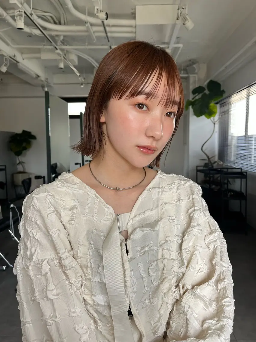 ショート カラー カット 🌼タッセルボブ/シ ョートmoeka🌼のヘアスタイル