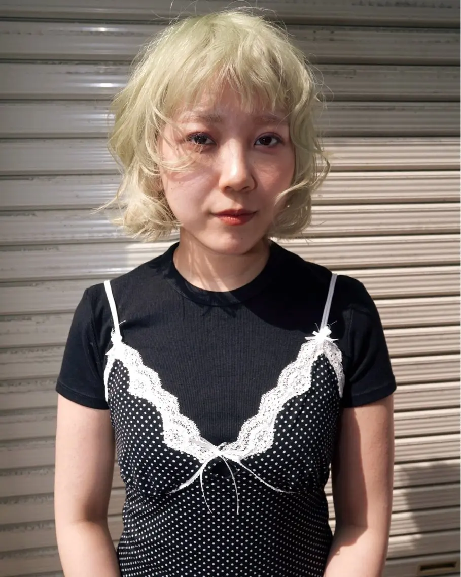 ショート カラー ブリーチ ミント レイヤーカット カット ヘアカラー トリートメント Kaito🐶 /デザイン/レイヤーのヘアスタイル