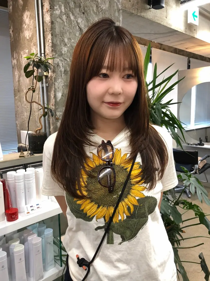 ロング カット アライ レンカのヘアスタイル