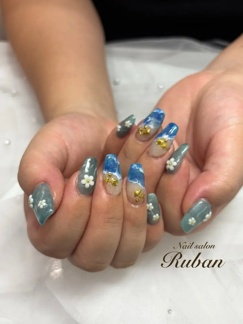 ネイル アートネイル 持ち込み Nail salon Rubanのネイルデザイン