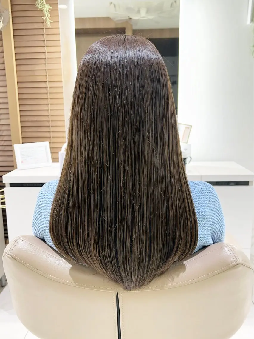 ロング トリートメント カット トリートメント 三箇島陽香/髪質改善 クロスパーマ縮毛矯正のヘアスタイル