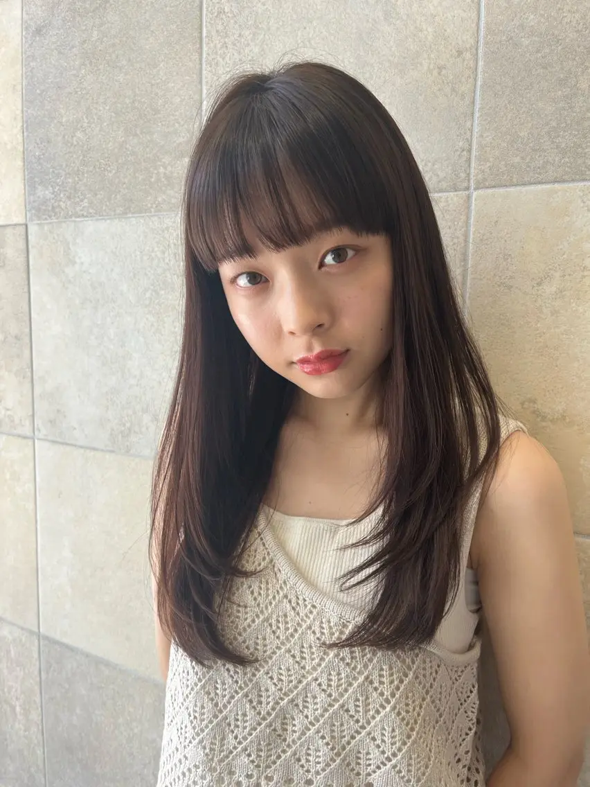 ロング 艶髪/透明感/ 三宅晴香のヘアスタイル