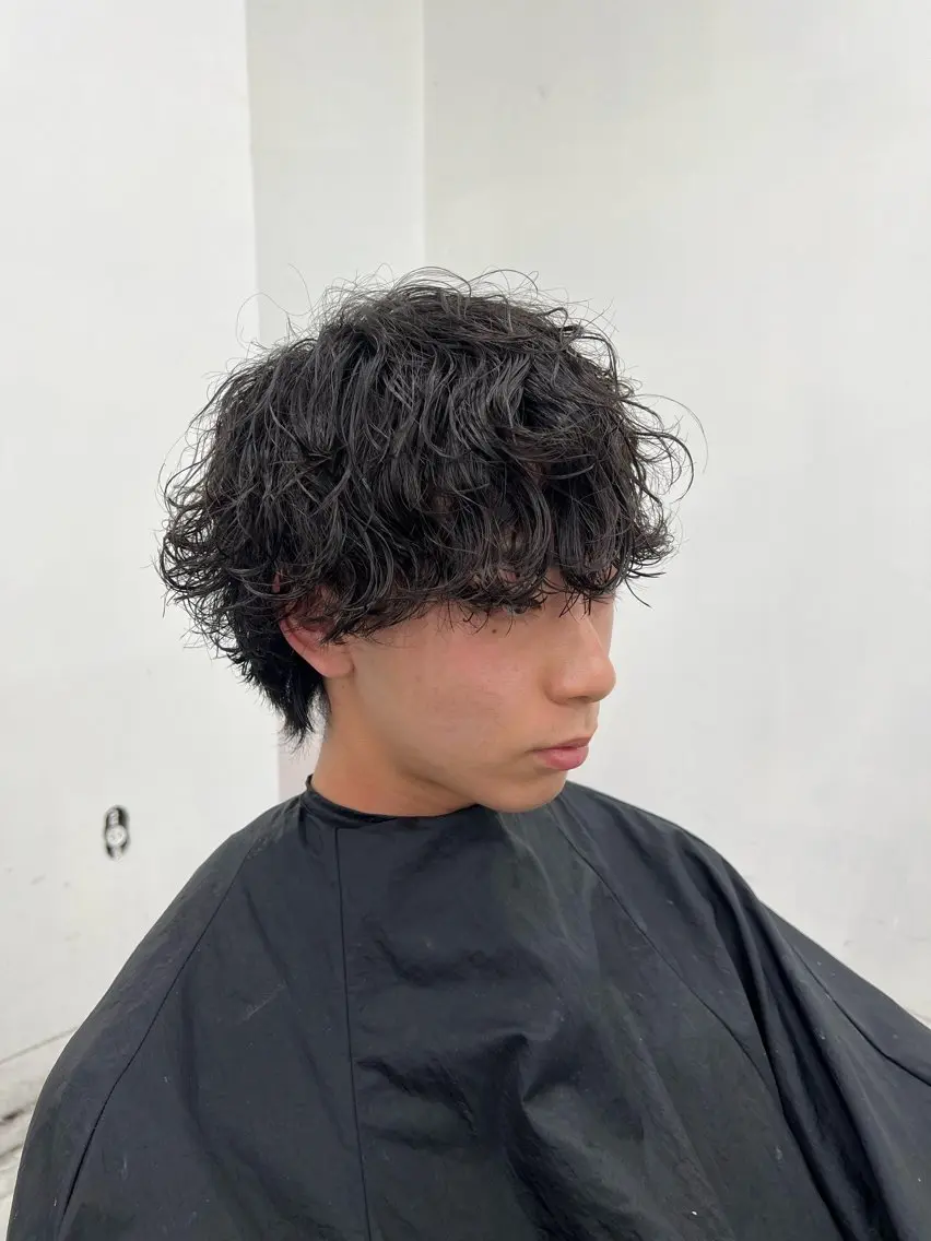 メンズ メンズパーマ メンズウルフカット ウルフカット 柏メンズパーマ特化 蛯谷 晃裕のヘアスタイル