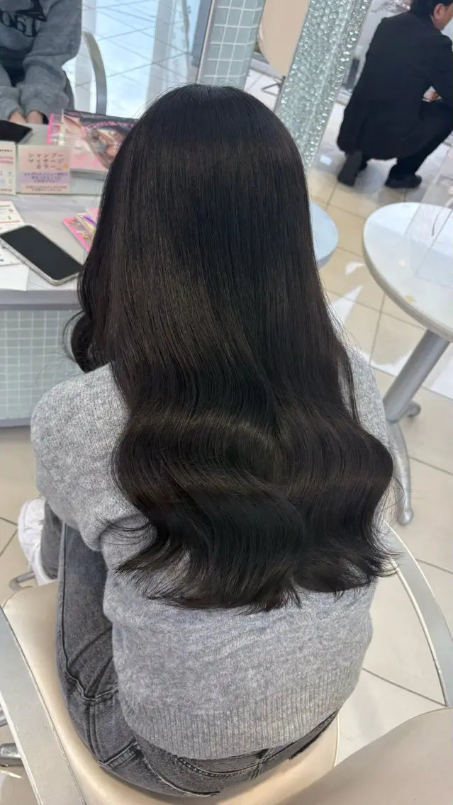ロング カラー ヘアカラー トリートメント 盛れる韓国ヘア🩰/ ワンホンヘア/華のヘアスタイル