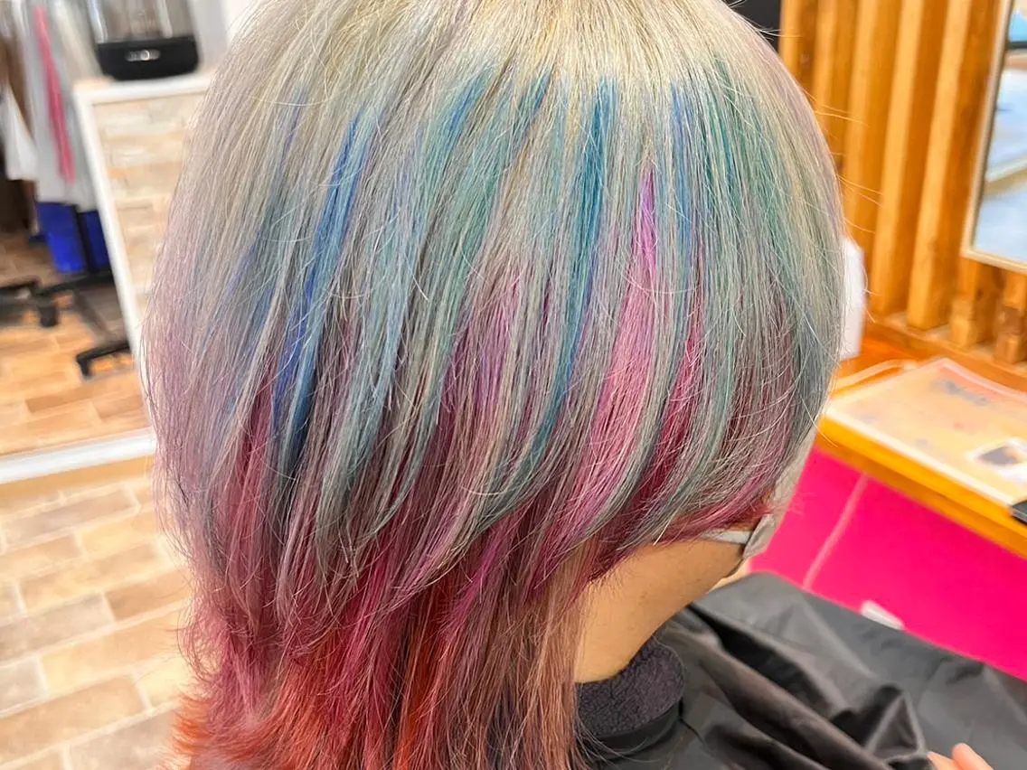 ショート カラー ヘアカラー&縮毛矯正 STAR☆RIVERのヘアスタイル