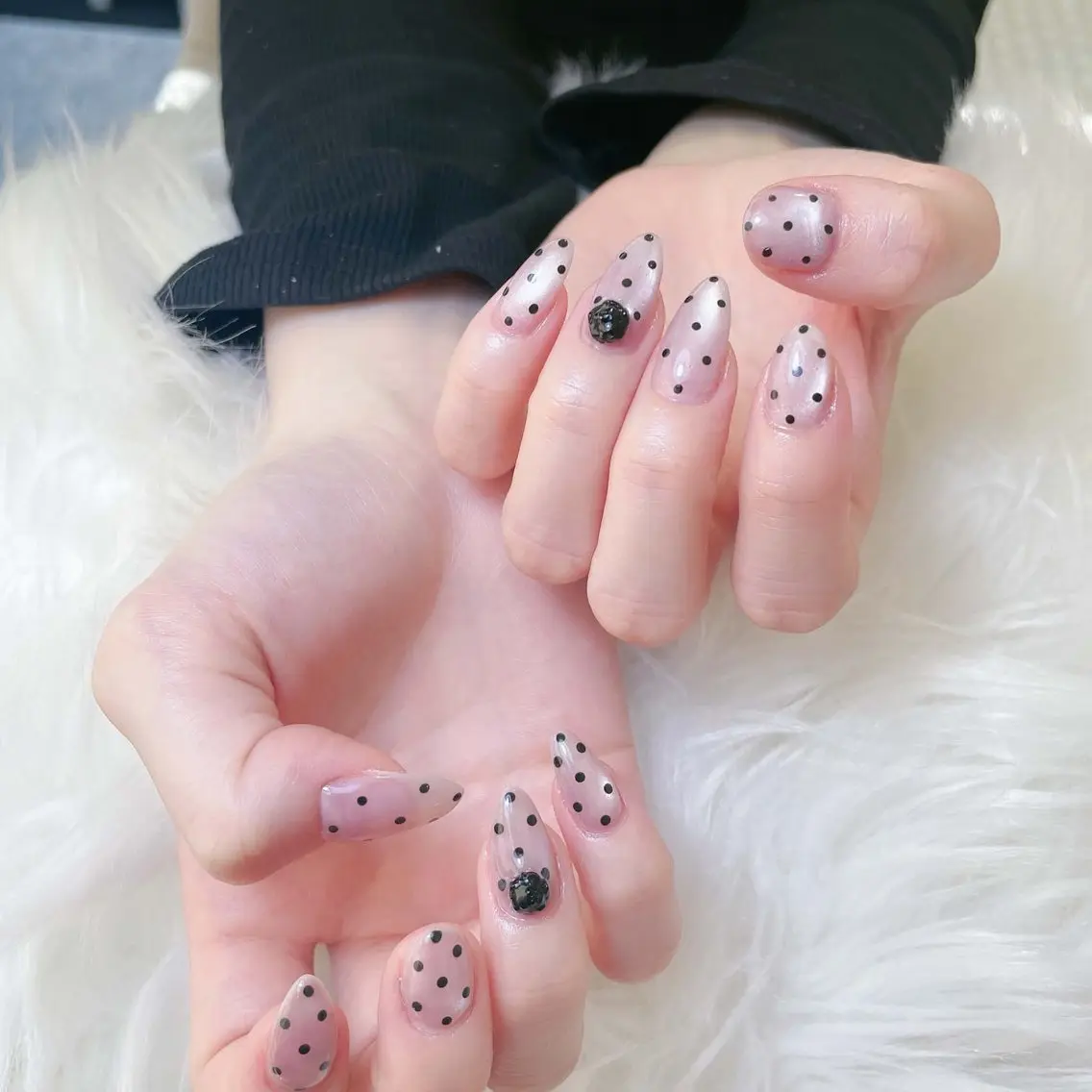 ネイル 長さ出し フレンチネイル グラデーション 韓国ネイル マグネットネイル ハンドネイル Lannie nailのネイルデザイン