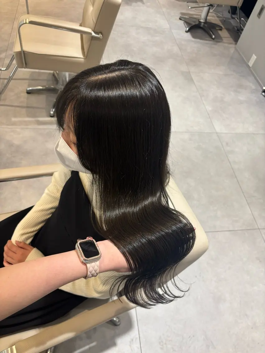 ロング カラー ヘアカラー トリートメント miku/暖色カラー /メンズ歓迎のヘアスタイル