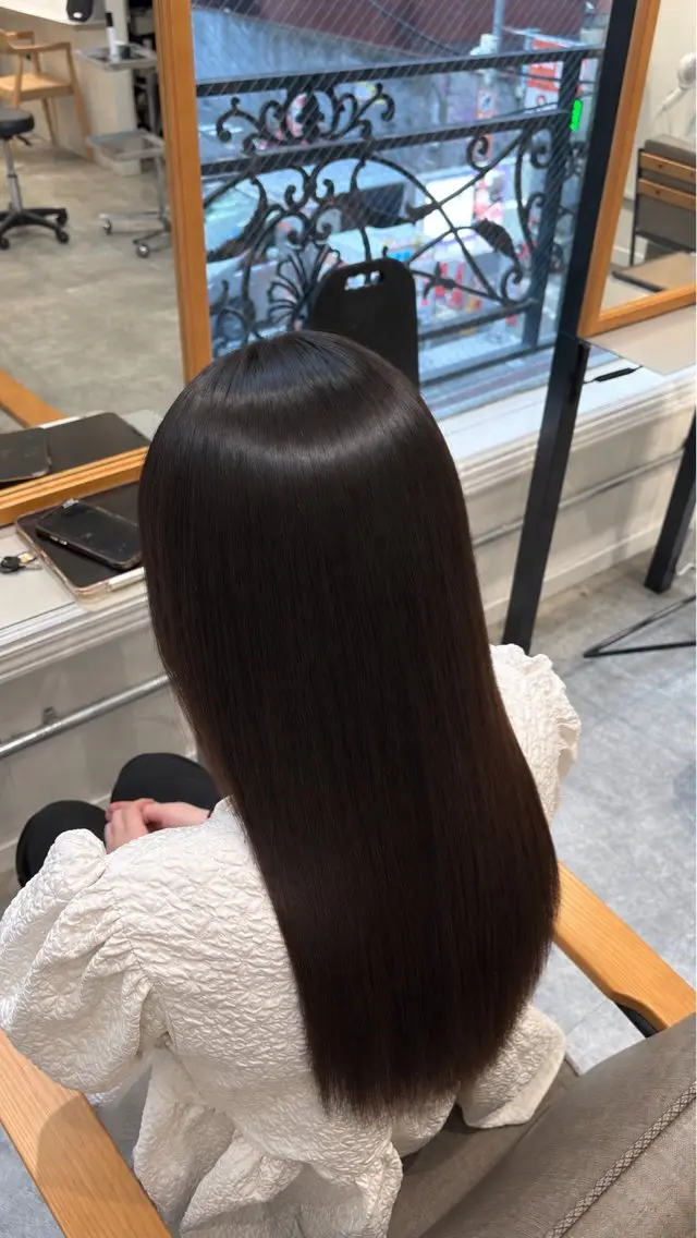 ロング 縮毛矯正 ASU/ハイライト /縮毛矯正のヘアスタイル