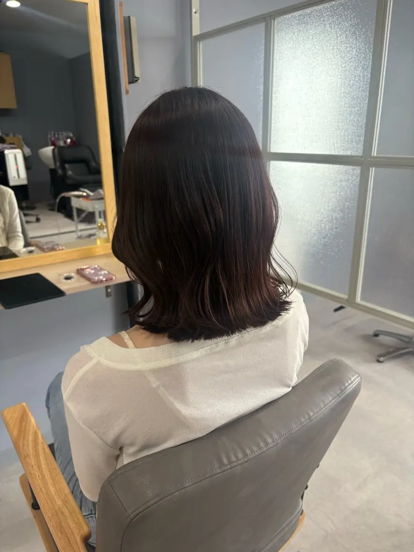 ミディアム カット ヘアカラー トリートメント 《Velle》 yunonのヘアスタイル