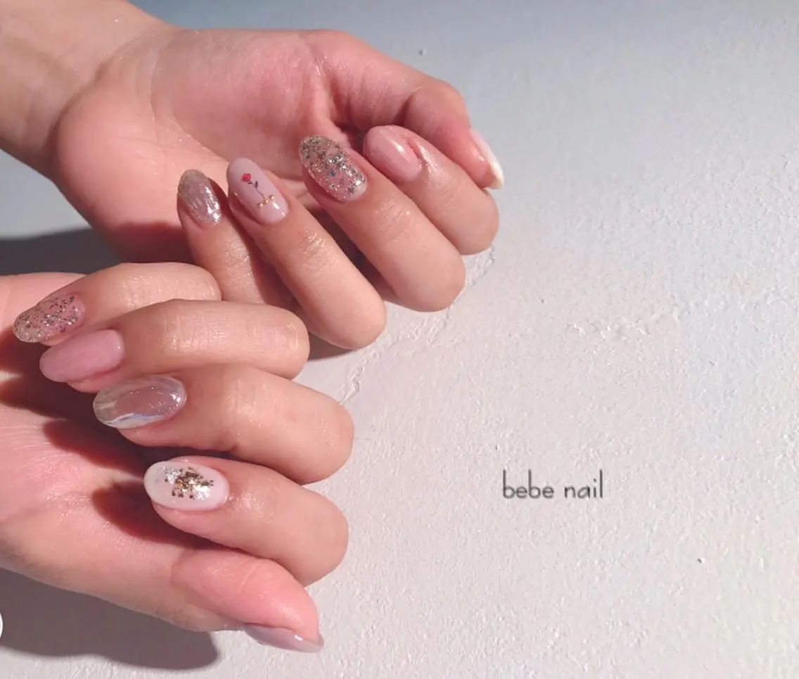 ネイル アートネイル ニュアンスネイル 春ネイル Ann nailのネイルデザイン