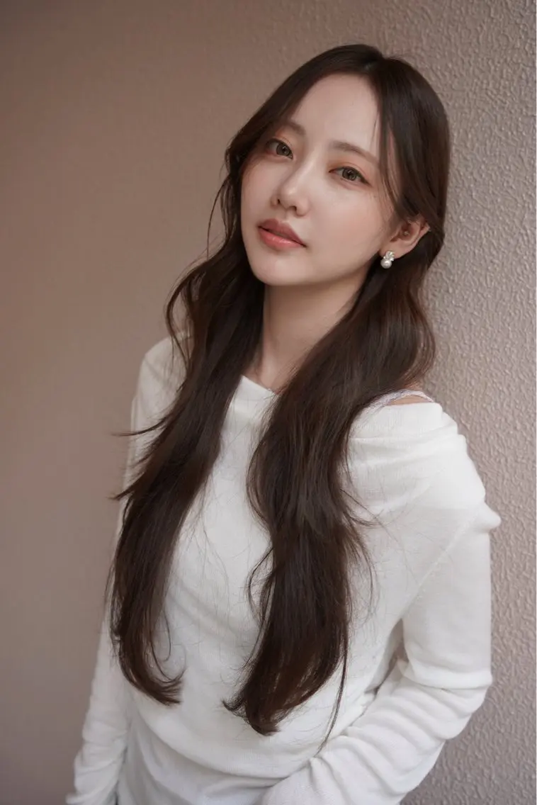 ロング 韓国風ヘア レイヤーカット カット ヘアカラー トリートメント 髪質改善/美髪矯正 /高田馬場/Renのヘアスタイル