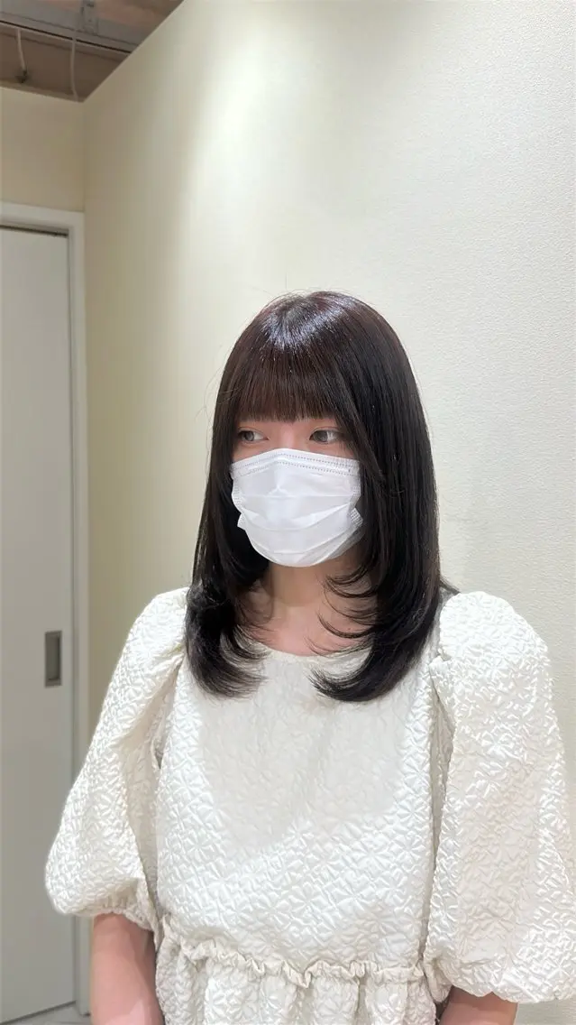 ミディアム こはな🎀梅田🎀 レイヤーカット💖のヘアスタイル