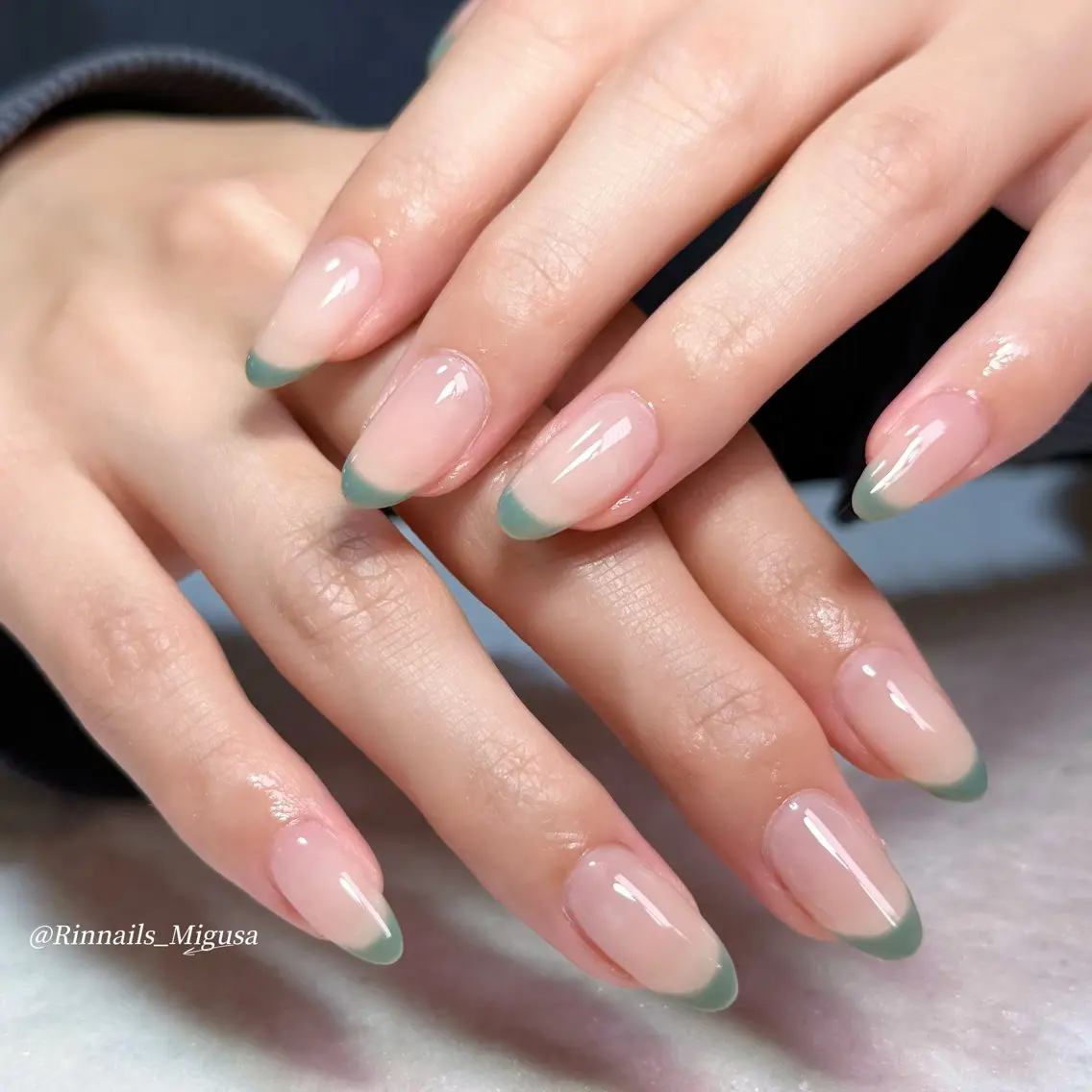 ショート 韓国風ヘア ハンドネイル RIN NAILS ᥫ᭡Migusaのネイルデザイン