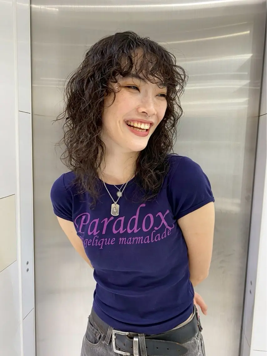 パーマ はにいレイヤーカット モデル募集中のヘアスタイル