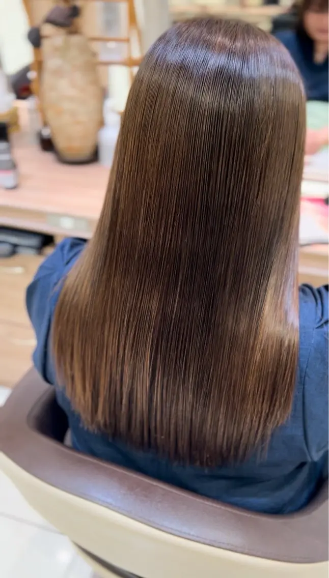 セミロング 髪質改善 縮毛矯正 ヘアカラー Ash 戸田公園店のヘアスタイル