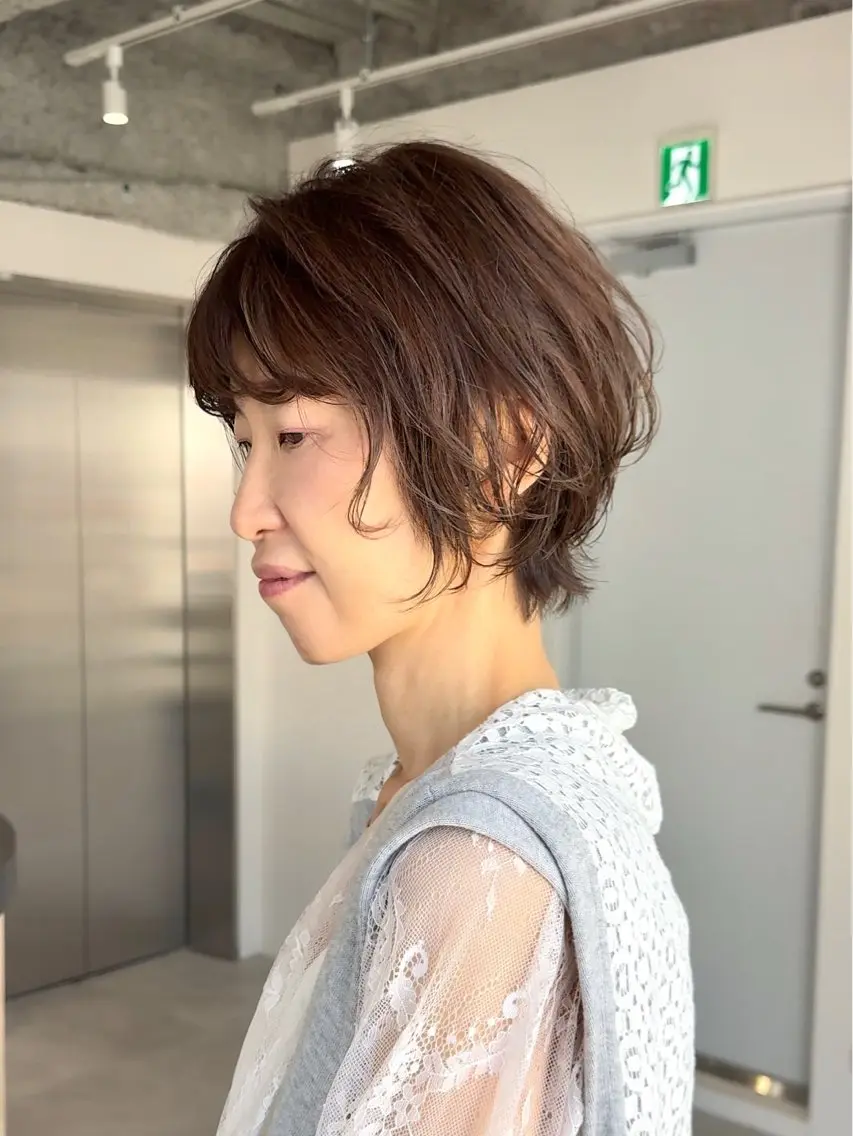 ショート 似合わせカット ショートヘア SNSモニター募集！ くせ毛特化/大村のヘアスタイル