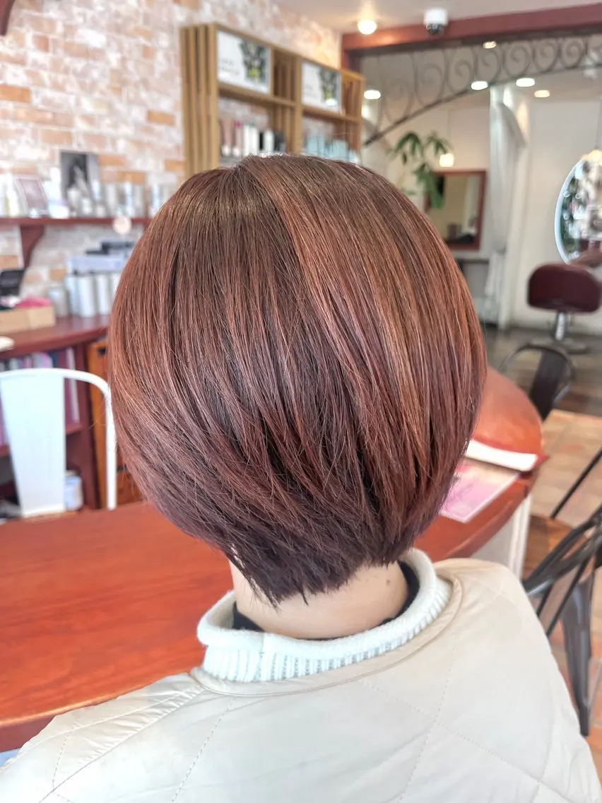 ショート カラー 丸みショート ショートヘア カット ヘアカラー トリートメント 桂 琴美のヘアスタイル