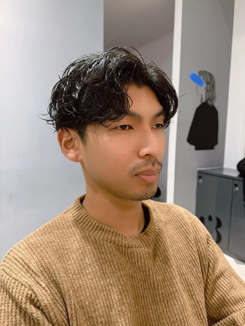パーマ メンズ メンズパーマ 波巻きパーマ スパイラルパーマ メンズ特化🌀 山田玲亜のヘアスタイル