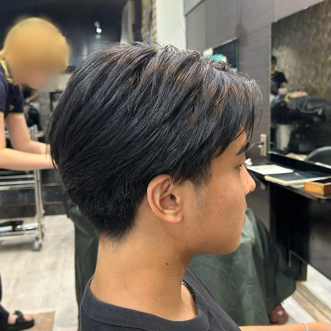 メンズ 透明感カラー 髪質 改善 Wカラー原心愛のヘアスタイル
