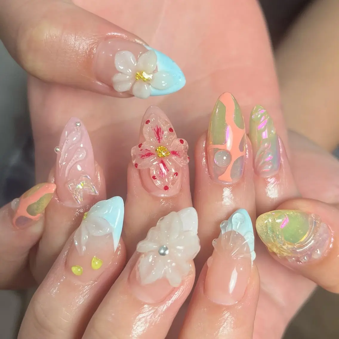 ネイル 韓国ネイル ワンホンネイル ハンドネイル ハンドケア Kawaii _Nailのネイルデザイン