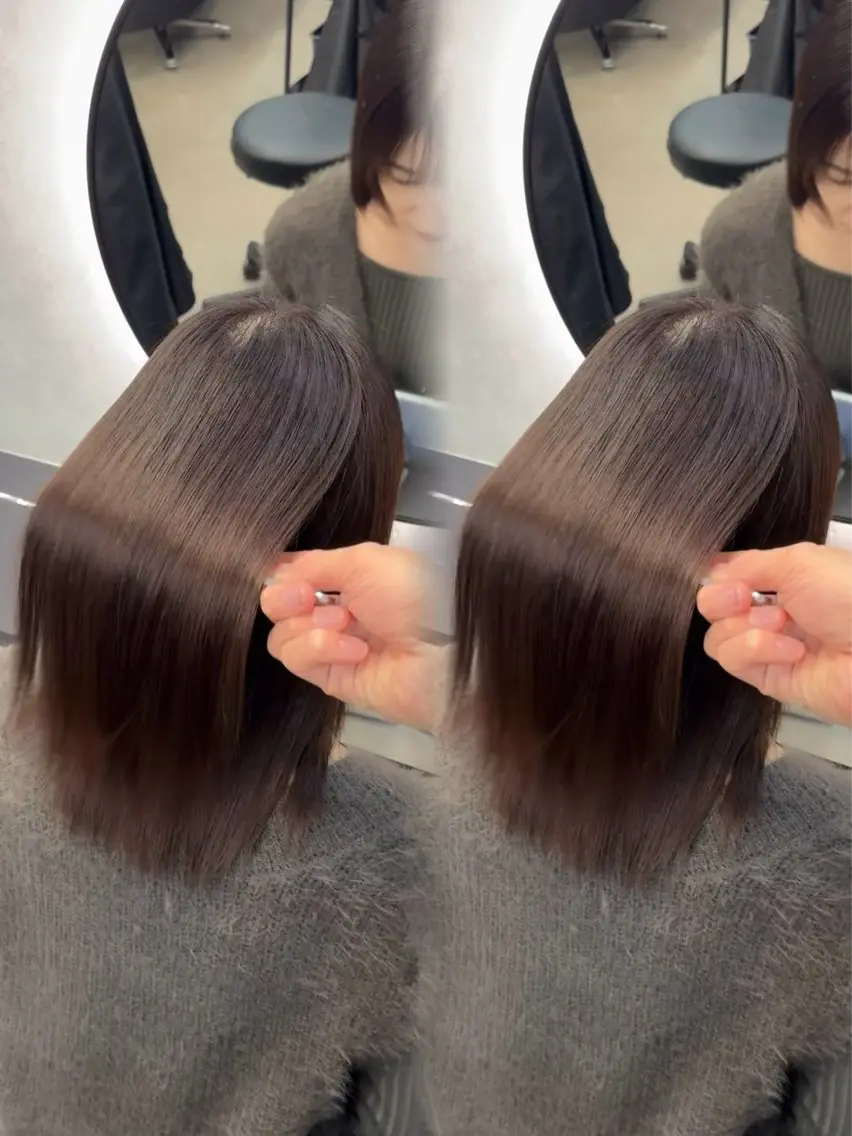 ミディアム カラー ヘアアレンジ 新宿 /髪質改善/ レイヤー/ヒュウガのヘアスタイル