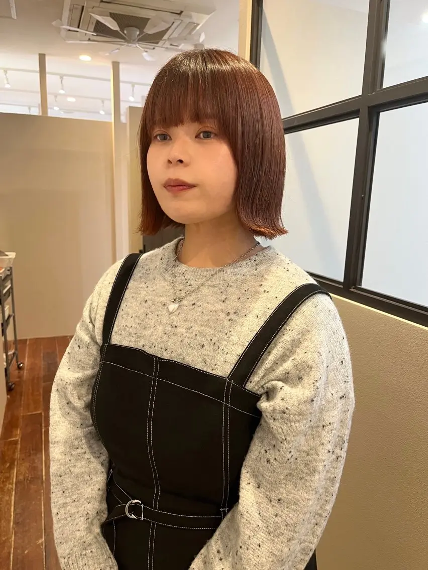 ミディアム 外ハネヘア 杉原 駿亮のヘアスタイル