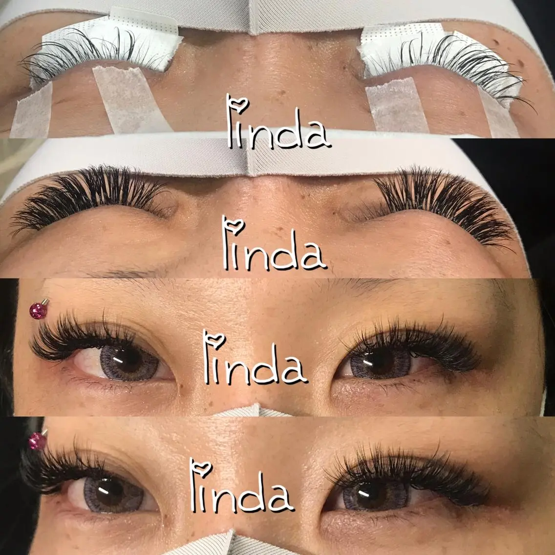 マツエク・マツパ 付け放題 ボリュームラッシュ linda lashesのマツエク・マツパデザイン