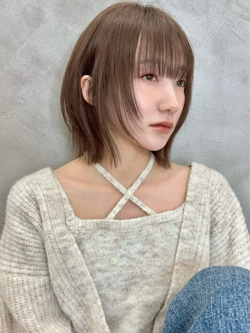 ショート 大宮ブリーチ縮毛⭕️ 暗髪レイヤーしょうまのヘアスタイル