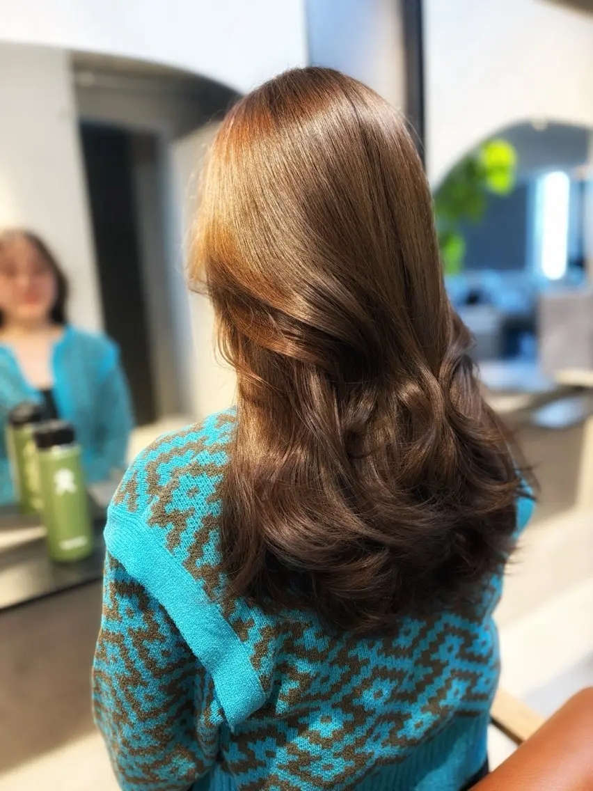 ロング カラー ヘアアレンジ 縮毛矯正特化 指名No.1shunのヘアスタイル