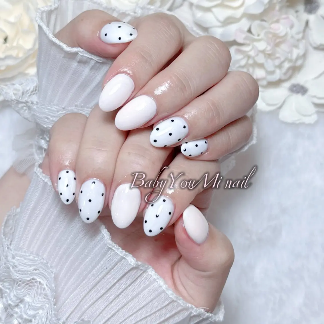 ネイル オーロラネイル チークネイル 成人式 フットネイル フレンチネイル ハンドネイル BabyYouMi nailのネイルデザイン