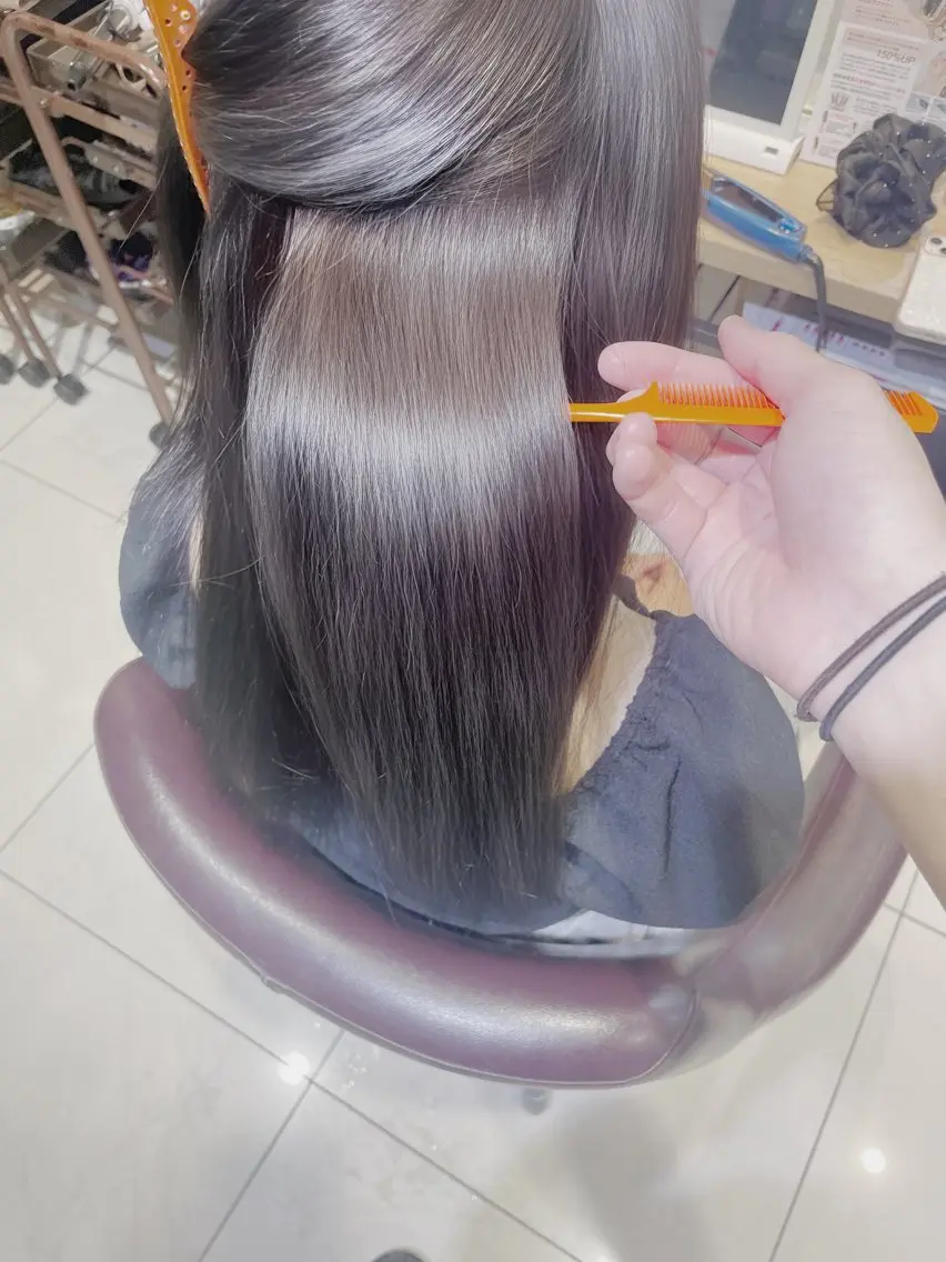 ロング 縮毛矯正 🌿似合わせ艶カラー DAIGOのヘアスタイル