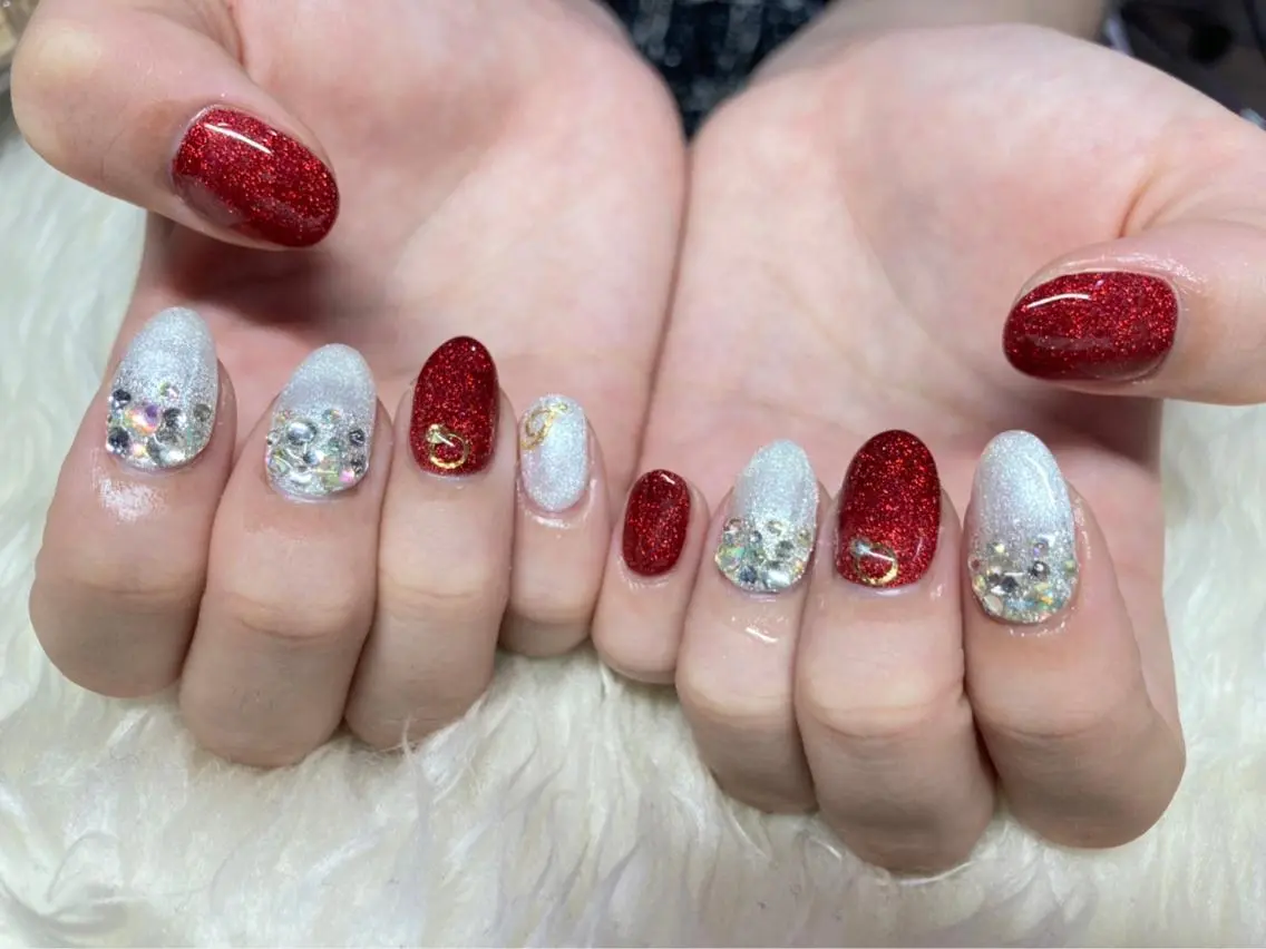 ネイル ジェルネイル 韓国ネイル ニュアンスネイル パラジェル リボン ハンドネイル Nail&eye Belire 新宿のネイルデザイン