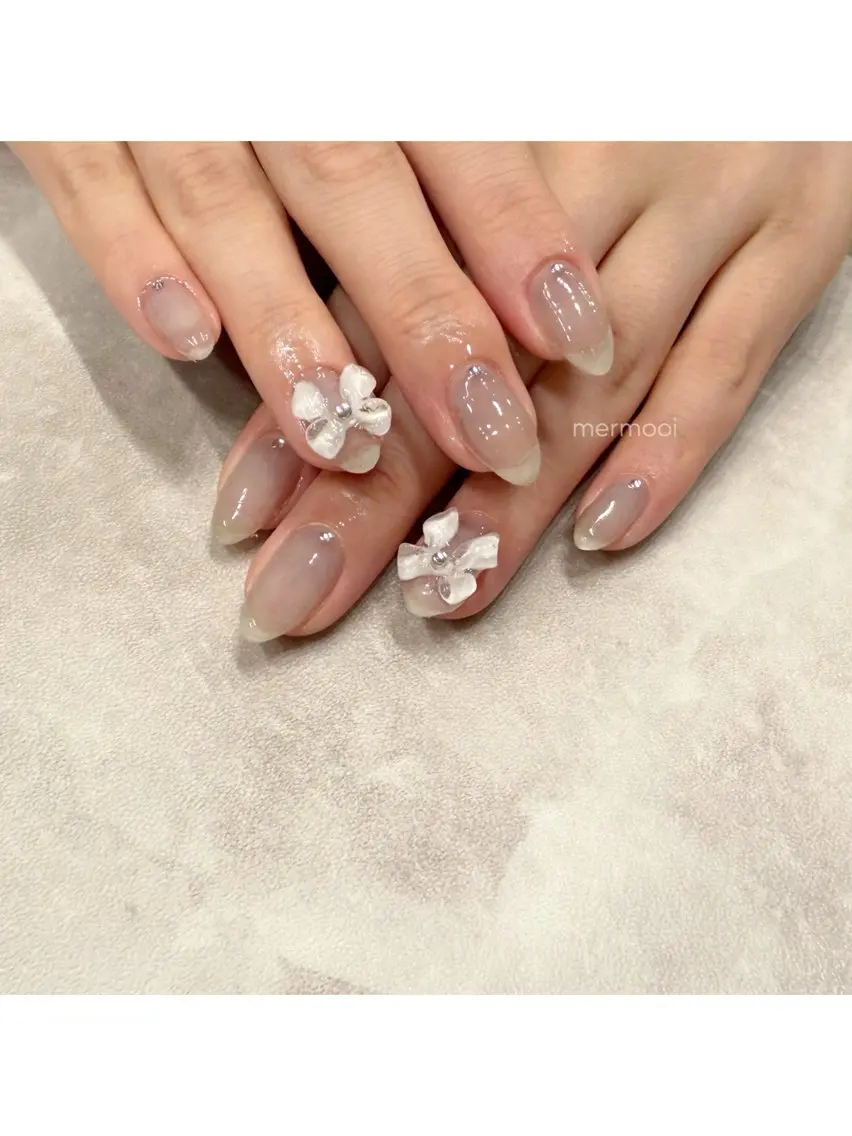 ネイル リボン mermooi nailのネイルデザイン