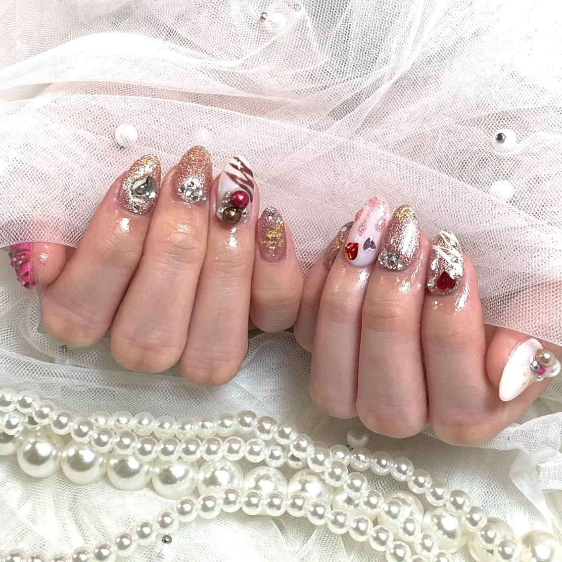 ネイル ハンドネイル yurika 🌷.*･ﾟのネイルデザイン