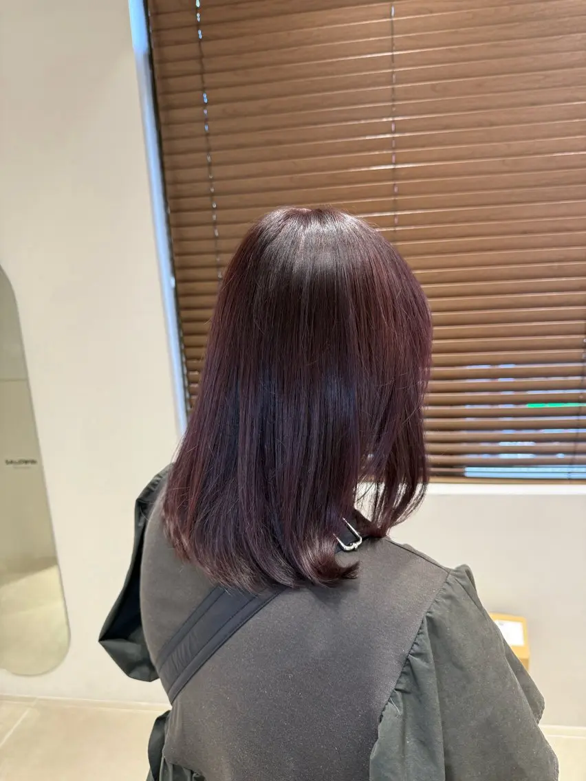 ミディアム カラー 透明感カラー ダブルカラー パープルカラー カット ヘアカラー トリートメント オタク特化美容師💟 チバコナツのヘアスタイル