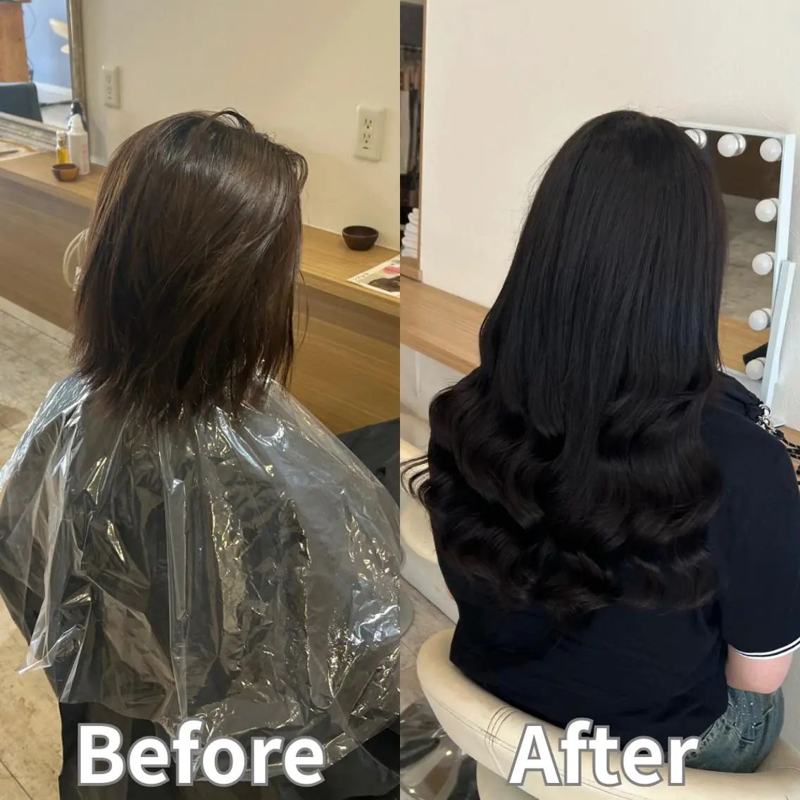 ロング エクステ 河野 七優のヘアスタイル