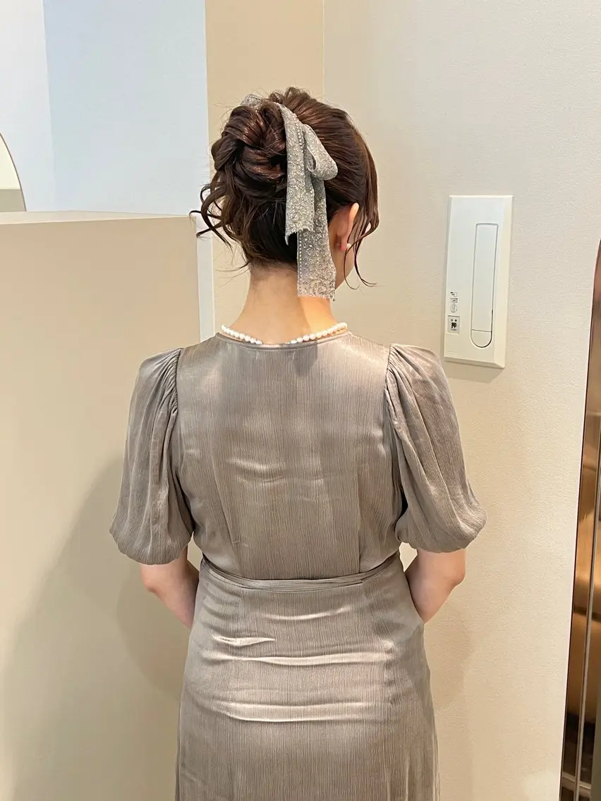 ロング ヘアアレンジ ヘアセット THINK SHOP sakiのヘアスタイル