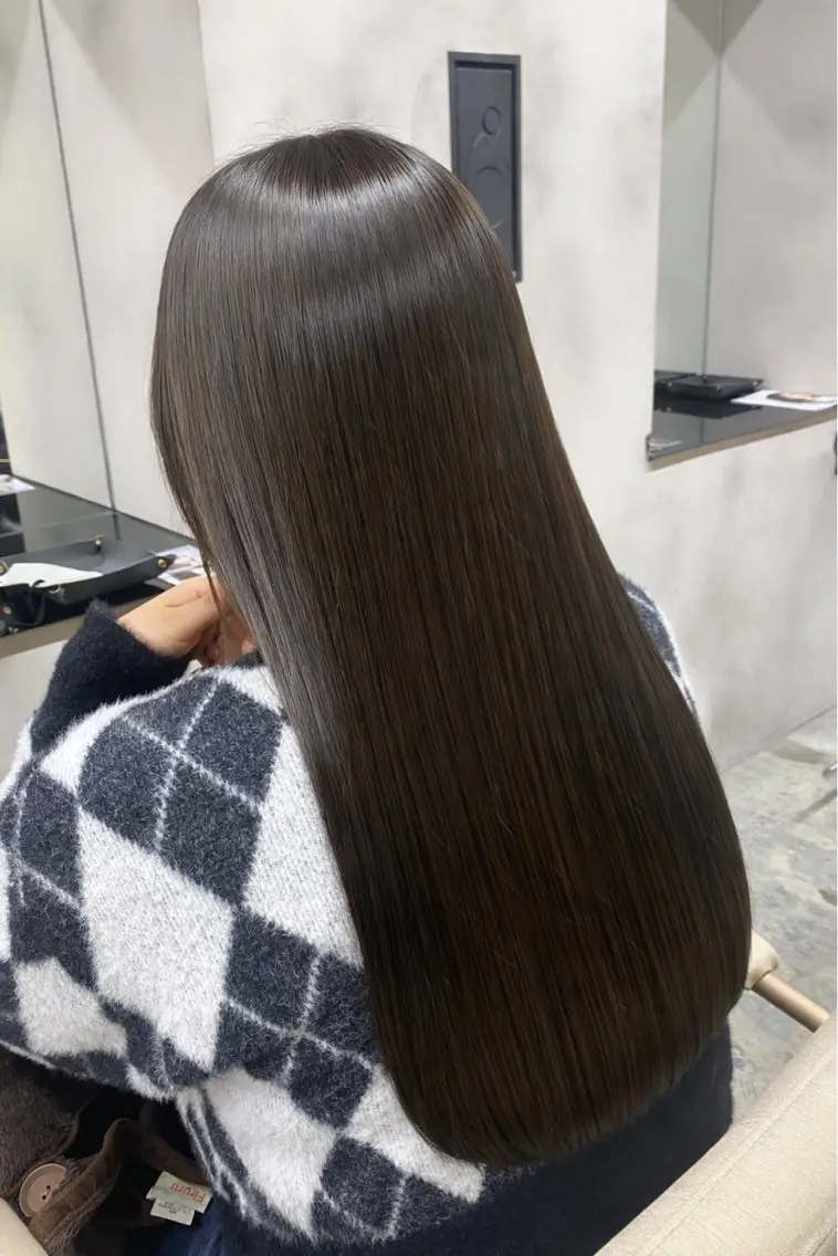 ロング パーマ 縮毛矯正 トリートメント 木村 蓮のヘアスタイル