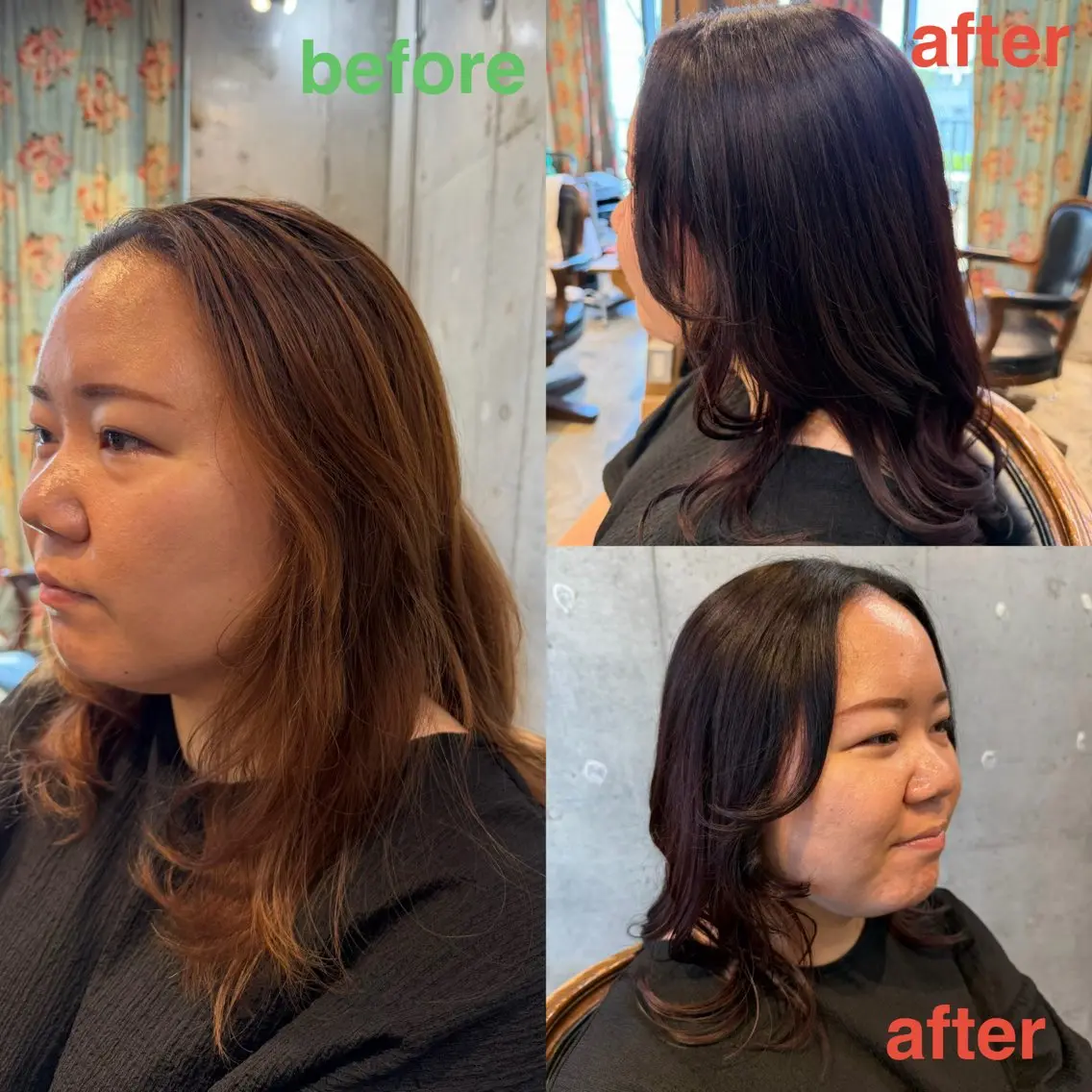 ミディアム カラー ヘアアレンジ ブラウンカラー ラベンダーカラー ラベンダーブラウン くびれヘア レイヤーカット カット ヘアカラー トリートメント 🍀Ryosuke 🍀のヘアスタイル