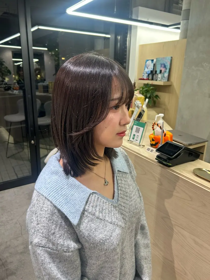 ミディアム ボブ 長めボブ 結衣/ 無料カットモデル🎀のヘアスタイル