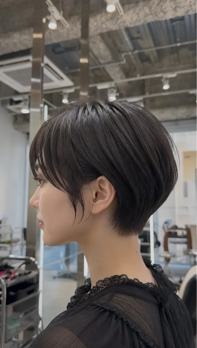 ショート ショートレイヤー レイヤーカット ショートヘア 菅野 智敬のヘアスタイル